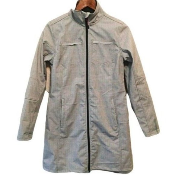 Mondetta Jackets & Blazers - Mondetta Womens Full Zip Front Fleece Lined Plaid Trench Rain Coat Jacket Medium